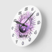 Violet Swirl Yin Yang Runde Wanduhr (Winkel)