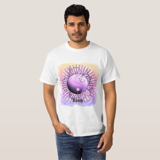 Violet Swirl Yin Yang  T-Shirt (Vorne ganz)
