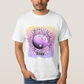 Violet Swirl Yin Yang  T-Shirt (Vorderseite)