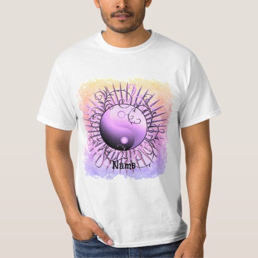 Violet Swirl Yin Yang T-Shirt (Vorderseite)