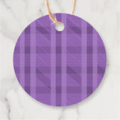 Violet Tartan Karierte Lila Hochzeit Geschenkanhänger (Rückseite)