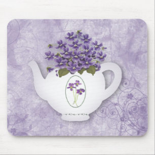 Violet Teapot Mousepad