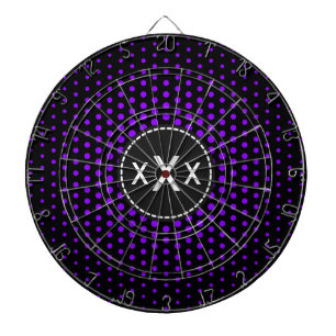 Violet Techno Dots Modernes Monogramm Dartscheibe