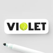 Violet Tennis Namensschild (Beispiel)