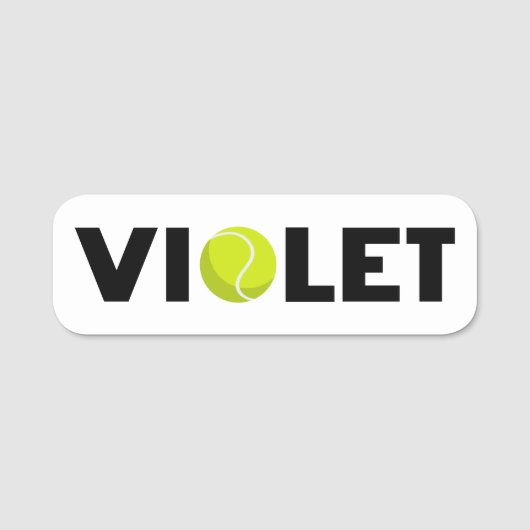 Violet Tennis Namensschild (Vorderseite)