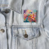 Violet Throated Songbird Fantasy Bird Button (Beispiel)