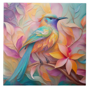 Violet Throated Songbird Fantasy Bird Fliese