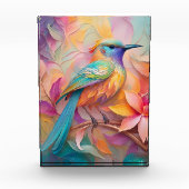 Violet Throated Songbird Fantasy Bird Fotoblock (Vorderseite)