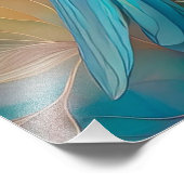 Violet Throated Songbird Fantasy Bird Fotodruck (Ecke)