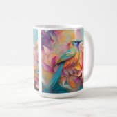 Violet Throated Songbird Fantasy Bird Kaffeetasse (VorderseiteRechts)