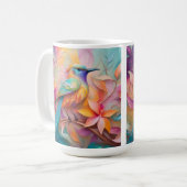 Violet Throated Songbird Fantasy Bird Kaffeetasse (Vorderseite Links)