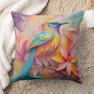 Violet Throated Songbird Fantasy Bird Kissen
