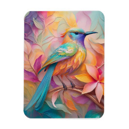 Violet Throated Songbird Fantasy Bird Magnet