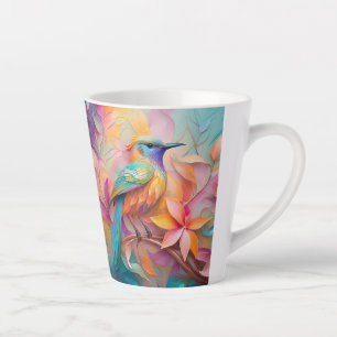 Violet Throated Songbird Fantasy Bird Milchtasse