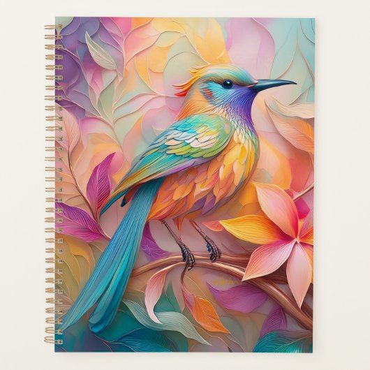 Violet Throated Songbird Fantasy Bird Planer (Vorderseite)