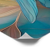 Violet Throated Songbird Fantasy Bird Poster (Ecke)