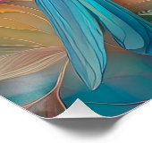 Violet Throated Songbird Fantasy Bird Poster (Ecke)