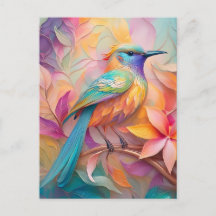 Violet Throated Songbird Fantasy Bird