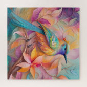 Violet Throated Songbird Fantasy Bird Puzzle (Horizontal)