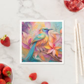 Violet Throated Songbird Fantasy Bird Serviette (Beispiel)