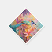 Violet Throated Songbird Fantasy Bird Serviette (Ecke)