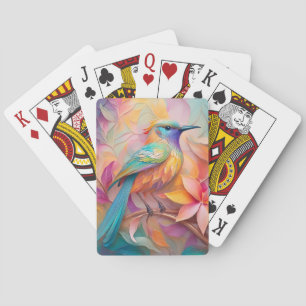 Violet Throated Songbird Fantasy Bird Spielkarten