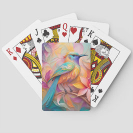 Violet Throated Songbird Fantasy Bird Spielkarten