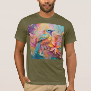 Violet Throated Songbird Fantasy Bird T-Shirt