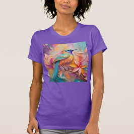 Violet Throated Songbird Fantasy Bird T-Shirt