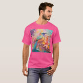 Violet Throated Songbird Fantasy Bird T-Shirt (Vorne ganz)