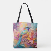 Violet Throated Songbird Fantasy Bird Tasche (Rückseite)