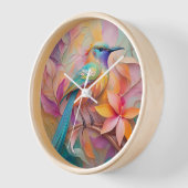 Violet Throated Songbird Fantasy Bird Uhr (Winkel)