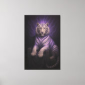 Violet Thunder Throne White Tiger – Sovereign Aura Leinwanddruck (Vorderseite)