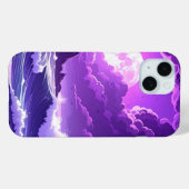 Violet Tide Under the Moon – Fantasy Ocean iPhone Case-Mate iPhone Hülle (Rückseite (Horizontal))