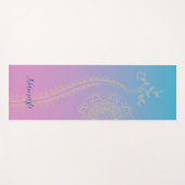 Violet to Blue Mandala Yoga Mat Yogamatte (Vorderseite (Horizontal))