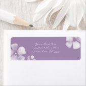 Violet Tropical Watercolor-Blume Adressetiketten (Insitu)