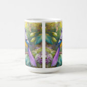 Violet Tufted Jay Fantasy Bird Kaffeetasse (Mittel)