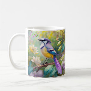 Violet Tufted Jay Fantasy Bird Kaffeetasse