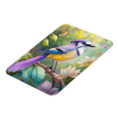 Violet Tufted Jay Fantasy Bird Magnet (Linke Seite)