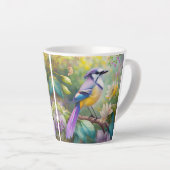 Violet Tufted Jay Fantasy Bird Milchtasse (Rechte Ecke)