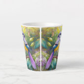 Violet Tufted Jay Fantasy Bird Milchtasse (Vorderseite)