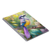 Violet Tufted Jay Fantasy Bird Notizblock (Rechte Seite)