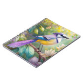 Violet Tufted Jay Fantasy Bird Notizblock (Linke Seite)
