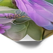 Violet Tufted Jay Fantasy Bird Poster (Ecke)