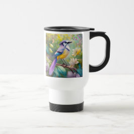 Violet Tufted Jay Fantasy Bird Reisebecher