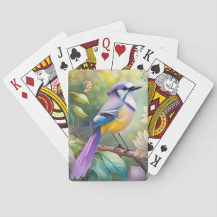 Violet Tufted Jay Fantasy Bird Spielkarten