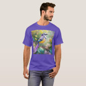 Violet Tufted Jay Fantasy Bird T-Shirt (Vorne ganz)