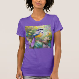 Violet Tufted Jay Fantasy Bird T-Shirt