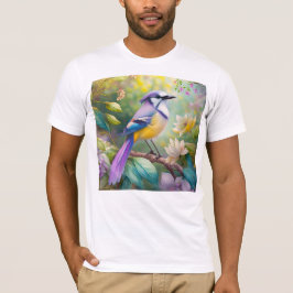 Violet Tufted Jay Fantasy Bird T-Shirt