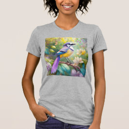 Violet Tufted Jay Fantasy Bird T-Shirt